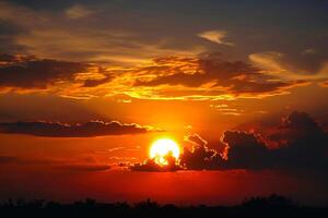 foto asombroso puesta de sol en el noche