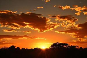 foto asombroso puesta de sol en el noche