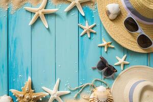 photo beach background with beach elements