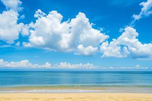 photo beautiful tropical empty beach sea ocean