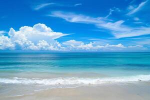 photo beautiful tropical empty beach sea ocean