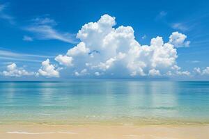 photo beautiful tropical empty beach sea ocean