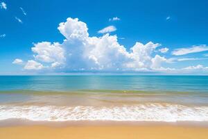 photo beautiful tropical empty beach sea ocean