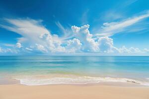 photo beautiful tropical empty beach sea ocean