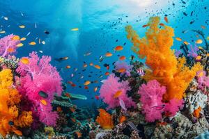 Photo a coral reef garden filled with vibrant color