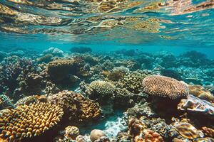 foto coral arrecife en el mar