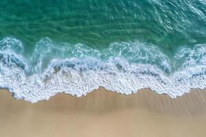 photo vertical overhead shot of a wavy sea