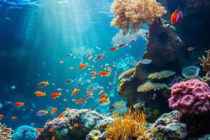 foto coral arrecife en el mar