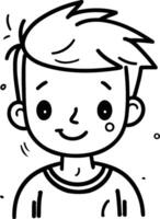 Illustration of a Cute Boy Wearing a T shirt vector