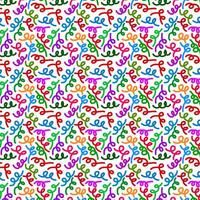 Fun colorful line doodle seamless pattern. Creative minimalist style art background for children or trendy design with basic shapes. Simple childish scribble backdrop. vector