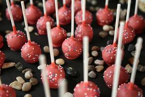 Colorful Cake Pops With Sprinkles photo
