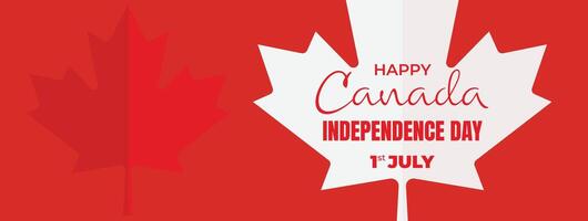 Canada Day Sale Web Banner. Happy Canada Independence Day Mega Big Sale Banner Background Illustration. Canada Day Weekend Promotion Discount Banner. First of July Holiday Special Offer Template vector