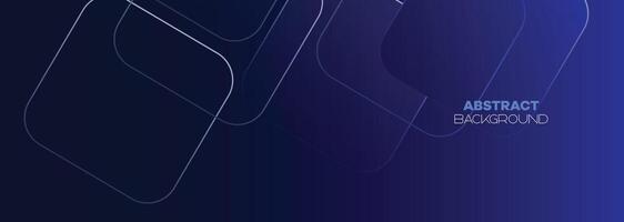 Dark blue, Green abstract banner background with glowing geometric lines. Navy blue gradient shiny lines pattern Futuristic technology web background for Science, cover, website, header, brochure vector