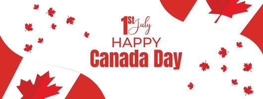 Canada Day Sale Web Banner. Happy Canada Independence Day Mega Big Sale Banner Background Illustration. Canada Day Weekend Promotion Discount Banner. First of July Holiday Special Offer Template vector