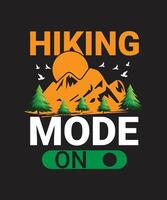 Hiking Typography T-Shirt Design vector