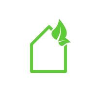 eco casa icono. aislado en blanco antecedentes. vector