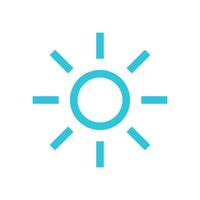 Sunny day, daylight iicon. Isolated on white background. From blue icon set. vector