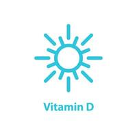 Sun, Vitamin D icon, Sunny day. Isolated on white background. From blue icon set. vector