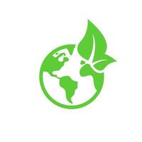 Sustainable development. World Icon. Isolated on white background. vector