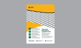 póster volantes folleto folleto cubrir diseño diseño espacio para foto fondo, ilustración modelo en a4 Talla vector
