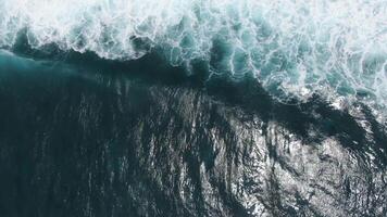 Ocean surf waves at high tide in Indonesia, Bali video