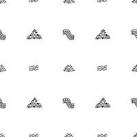 Hand drawn doodle ornaments in scandinavian style seamless pattern vector