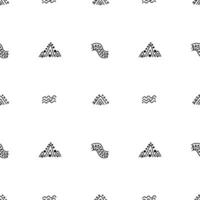 Hand drawn doodle ornaments in scandinavian style seamless pattern vector