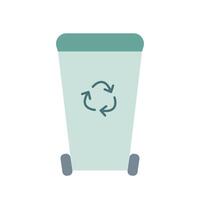 trash can flat icon vector