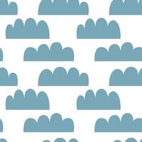 Flat clouds seamless pattern vector