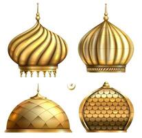 Set of oriental golden domes vector