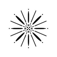 Firework line icon. Exploding festival fireworks set, Isolated on white background. Flat doodle style. Design concept for holiday banner, poster, flyer, greeting card, decorative elements vector
