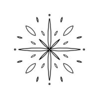 Firework line icon. Exploding festival fireworks set, Isolated on white background. Flat doodle style. Design concept for holiday banner, poster, flyer, greeting card, decorative elements vector
