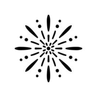 Firework line icon. Exploding festival fireworks set, Isolated on white background. Flat doodle style. Design concept for holiday banner, poster, flyer, greeting card, decorative elements vector