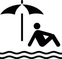 beach iso symbol vector