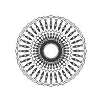 Luxury black mandala on white background vector