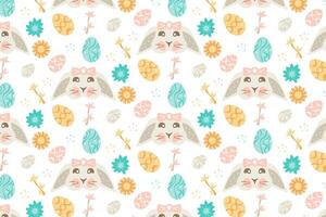 Easter Bunny Seamless Pattern vector