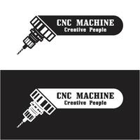 CNC Lathe machine Logo Computer Numerical Control modern 3D cutting technology design manufacturing industry cutting. This logo is ideal for cnc cutting maschines, woodworking industry, and similar. vector