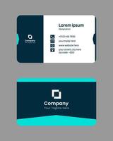 minimalist modern corporate visiting card design vector