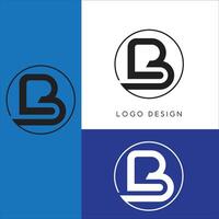 lb inicial logo diseño vector