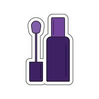 nail polish sticker on a white background. vector