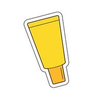 tube of cream sticker on a white background. vector