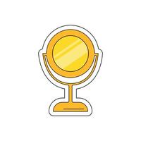 mirror sticker on a white background. vector