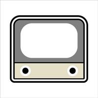 illustration of ancient analog television, before there was digital television. nostalgic spectacle of the past vector