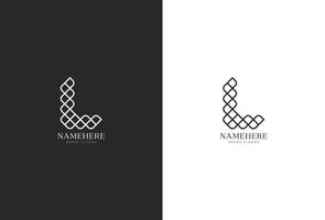 Letter L logo line art concept for your brand vector