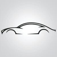 Car icons, vintage cars, unique icons, and a car logo with a silver background, illustration vector