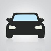 coche iconos, Clásico carros, único iconos, y un coche logo con un plata fondo, ilustración vector