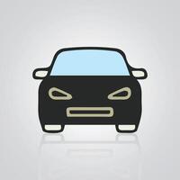 coche iconos, Clásico carros, único iconos, y un coche logo con un plata fondo, ilustración vector