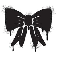 Spray Painted Graffiti Bow tie icon Sprayed isolated with a white background. vector