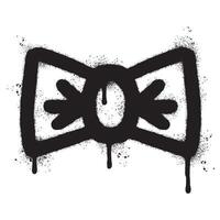 Spray Painted Graffiti Bow tie icon Sprayed isolated with a white background. vector