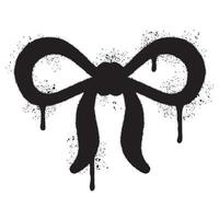 Spray Painted Graffiti Bow tie icon Sprayed isolated with a white background. vector